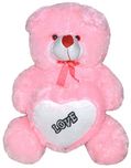 Richy Toys 2 Feet Around With Love Heart Stuffed Soft Plush Toy Kids Birthday Teddy Bear (Pink)