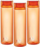 Cello h2o Unbreakable 1000 ml Bottle(Pack of 3, Orange)