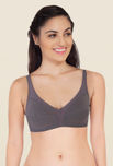 Soie Grey Non Padded Non Wired Minimizer Bra