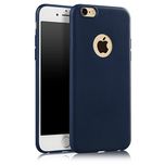 ikazen Juice Series Ultra Thin Camera Protector Soft TPU matte Case for Apple iPhone 6 6s (Blue)