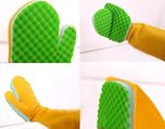 OKS Model No.1008 Latex PU Sponge Cleaning Glove Scrubber, 1 Piece Right Hand