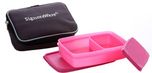 Signoraware Compact Lunch Box (Small) With Bag  - 600 ml, 150 ml Plastic Food Storage