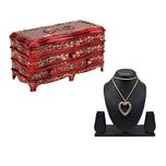 Tuelip Antique RoseWood Classic-3 Jewellery & Make Up Vanity Jewellery Box