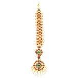 Khushi Purchase Gold Finish Kempu V Shaped Chutti Gold Metal Mangtika For Women