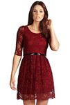 Aika Fashion Women's Dress (KUKE1572-S_Maroon_Small)