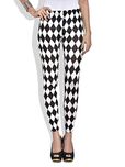 Printed Legging with Black & White Harlequin Print from Indian Fashion Guru