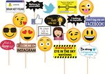 SYGA Set Of 21 Social Media Party Photo Booth Props