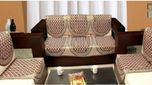 Ridhima Creations Cotton Sofa Cover(Red And Coffe Pack of 6)