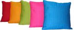 HOME SHINE Striped Cushions Cover(Pack of 5, 40 cm*40 cm, Multicolor)