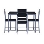 Nilkamal Wigo Four Seater Dining Table Set (Black)