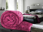 Jaipurcrafts Webelkart Solid Color Ultra Silky Soft Heavy Duty Quality Indian Mink Blanket 6.6 Lbs Double Pink- With Attractive Carry Bag