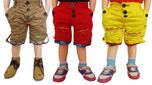 AD & AV Short For Boys Solid Cotton Linen Blend, Cotton Nylon Blend, Cotton Linen Blend