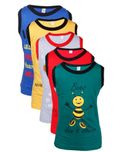 Goodway Junior Boy Pack of 5 Did You Know Printed Vest T-Shirts Theme-1