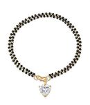 YouBella Designer Hand Bracelet Bangle Style Mangalsutra for Women (Heart)
