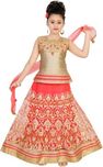 Saarah Girls Lehenga Choli Ethnic Wear Self Design Lehenga Choli