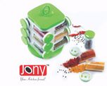 Jony 12-Jar Revolving Spice Rack,OceanGate Multi Color Acrylic Spice Container Set of 11-20
