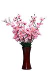 A2Z Street Pink Orchids Artificial Flowers with wooden vase