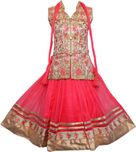 Sky Heights Girls Lehenga Choli Ethnic Wear Embroidered Lehenga Choli