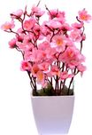 Yash Enterprises Small pink cherry blossom Bonsai Artificial Plant  with Pot(30 cm, Pink)