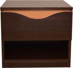 HomeTown Swirl Night Stand Engineered Wood Bedside Table(Finish Color - Denver Oak & Urban Teak)