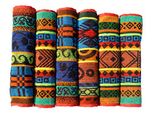 Mandhania Black Beach Cotton Hand Towels Pack of 6 ( 350 GSM Red and Black. 14 inch x 21 inch )