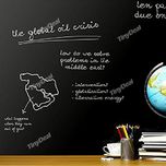 Tiny Deal 200 X 45Cm Waterproof Chalkboard Removable Vinyl Wall Sticker Decal With 5 Pcs