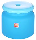 All Time Frosty Plastic Bathroom Stool - 26.4 cm x 26.4 cm x 21.3 cm, Blue