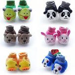 HOME CUBE Cartoon Face Booties For Baby Girl And Boy(HC-018, 0-6 Months ,Multicolor)