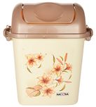 Nayasa Swing Dustbin with Lid, 13.5 Litres, Brown