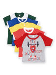 GKIDZ Boys Pack of 5 Printed T-shirts