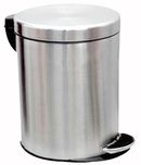 SSSILVERWARE Stainless Steel Plain Pedal Dustbin/ Plain Pedal Garbage Bin with Plastic Bucket- - 5 litre (7X10)