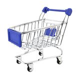 Imported Mini Shopping Cart Trolley Toy Dark Blue