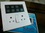 SOHAM Touch Remote Switch 4 Lights 1 Fan Honeywell 5X5 Plate (7 Touch Buttons)