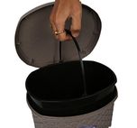 Cello Classic Plastic Pedal Dustbin, 12 Litres, Grey