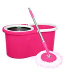 Ranveer Trading Pink 360 Degree Rotating Bucket Mop