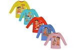 Luke and Lilly Chhota Bheem Baby Boy Round Neck Cotton TShirt Pack of 5 (LNLCHFLSL002_6-12_Multicolour_6 - 12 Months)
