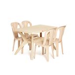 Varmora 1+4 Dinning Table Set Savor (Beige)
