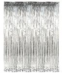 Party Propz Silver Metallic Foil Curtain For Birthday Decoration, 25Th Birthday Or 25Th Anniversary Party