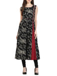 NAYO black cotton aline kurta
