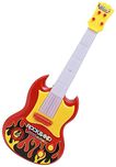 Toyshine Guitar Toy, 17 Inches, Battery Operated with Music and Lights, Red Yellow