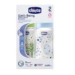 Chicco BI Pack Blue & Green 250Ml Feeding Bottle