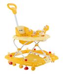 LuvLap Comfy Baby Walker with Rocker - Light Yellow
