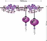 Happy walls Purple Chinese Lamps With Flowers