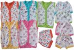 Sonpra New Born Baby Cotton Cartoon Printed Baba Suits Jabla Bloomers Dress Combo Set(0-6 Month)(Multicolor)