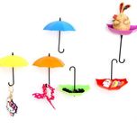 Decor Plastic Key Holder(3 Hooks, Multicolor)