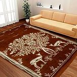 P Home Decor Chenille Carpet - 7 feet (Length) x 5 Feet (width), Maroon
