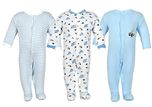 NammaBaby New Born Baby Romper Body Suite Pack Of 3 (NB-ROMPER-BLUE-3-6-MB -M_Multicolour_0-3 months)