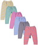 kuchipoo Unisex Regular Fit Fleece Pyjama Bottom (Pack of 6)(KUC-PAJ-109_6-12 Months_Multicolor)