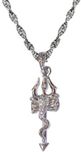 Men Style Shiva Trishul With Cobra Alloy Pendant