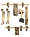 Klaxon Glorious Brass Door Accessories Kit (Antique Finish, 6-Pieces)